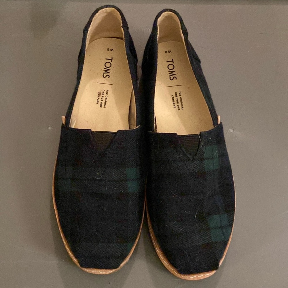 Tom’s plaid slip on shoes
